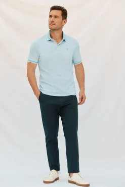 Cortefiel Polos-Polo oxford Azul
