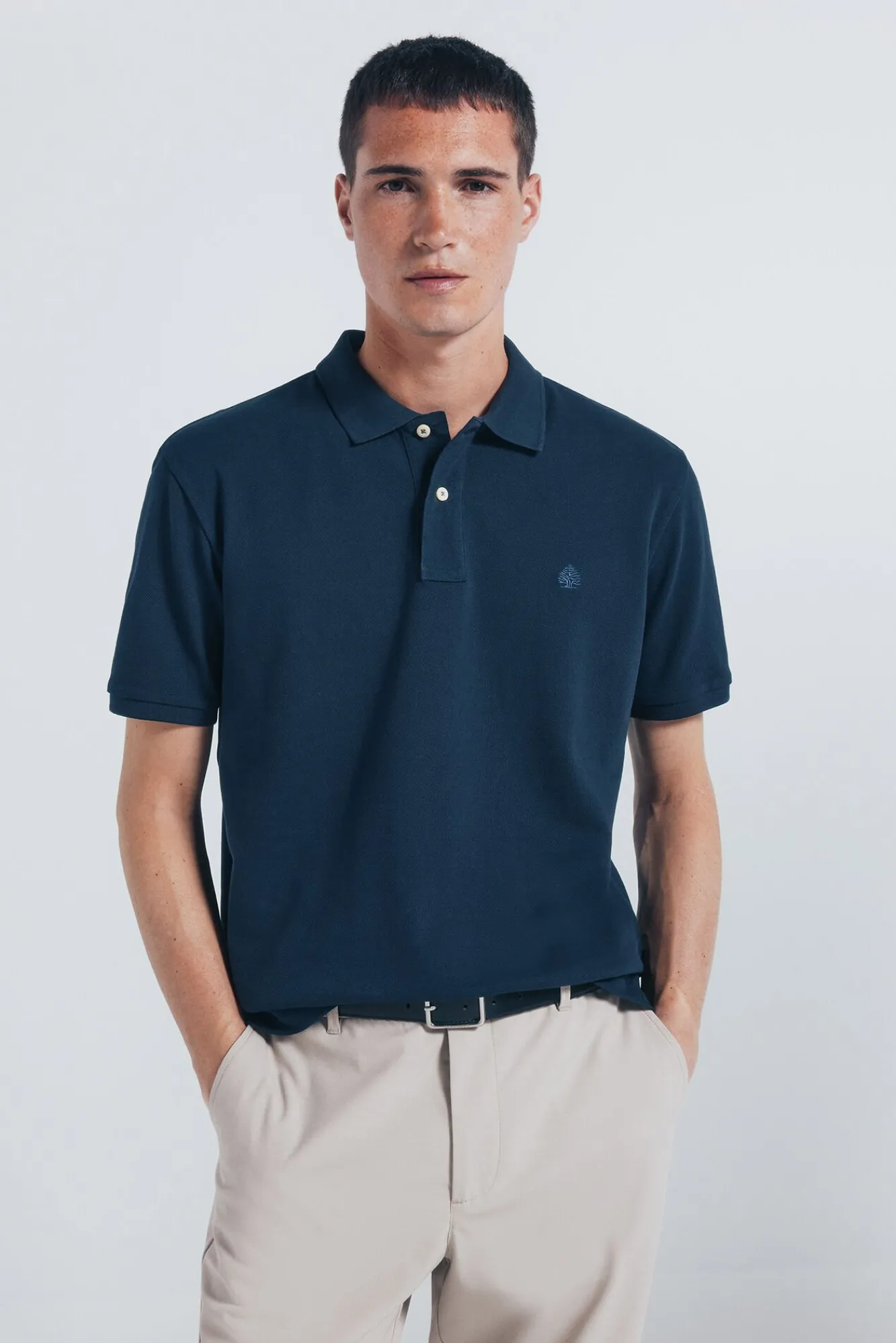 Springfield Polos-Polo piqué básico regular fit azul