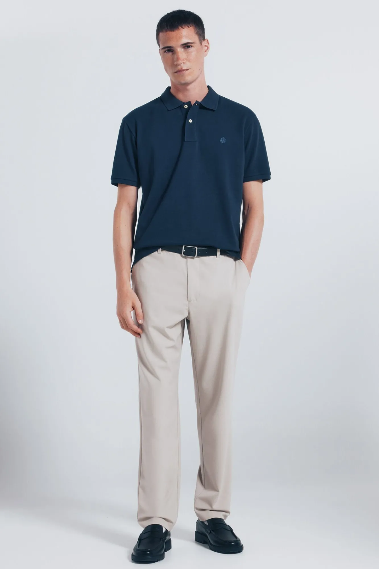 Springfield Polos-Polo piqué básico regular fit azul