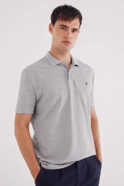 Springfield Polos-Polo piqué básico regular fit cinzento