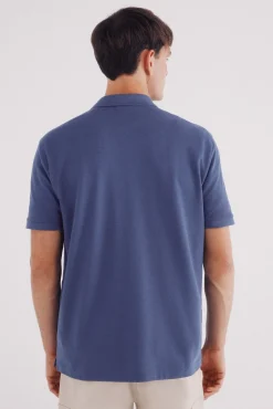 Springfield Polos-Polo piqué básico regular fit azul