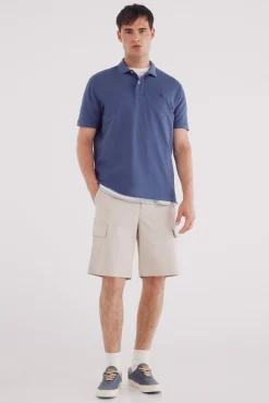 Springfield Polos-Polo piqué básico regular fit azul