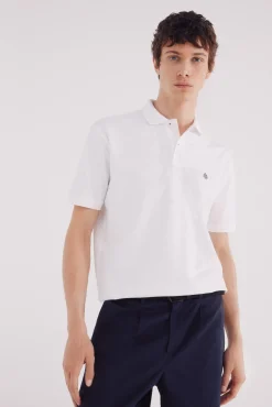 Springfield Polos-Polo piqué básico regular fit branco