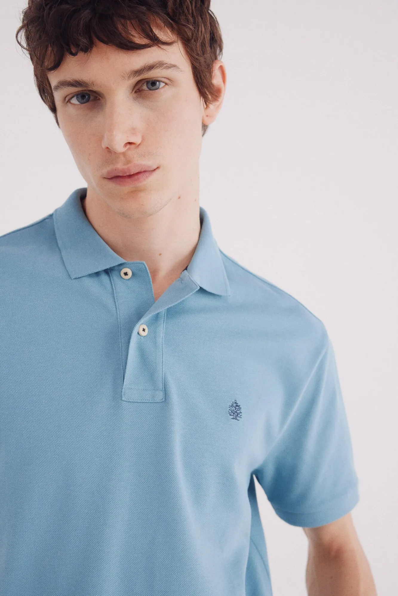 Springfield Polos-Polo piqué básico regular fit azul