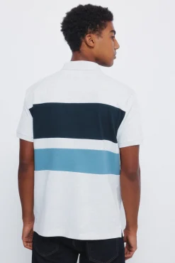 Springfield Polos-Polo piqué color block de corte regular cinzento