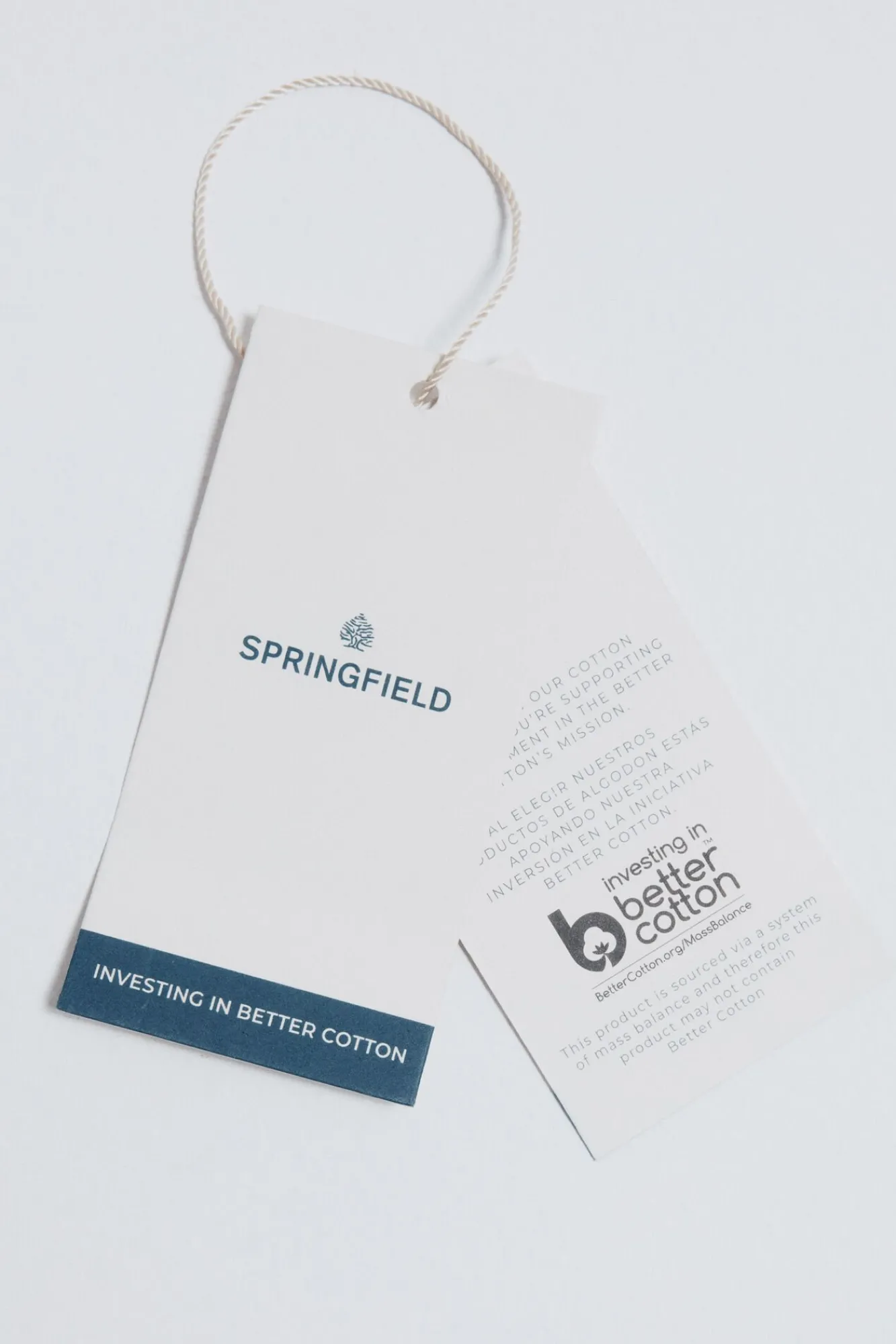 Springfield Polos-Polo piqué color block de corte regular azul