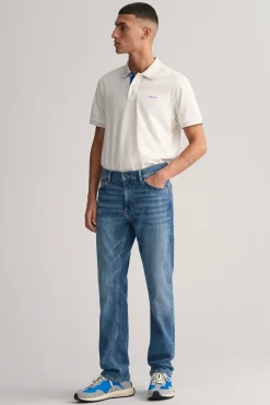 Gant Polos-Polo piqué contrastante Ecru