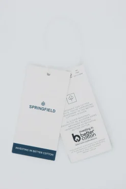Springfield Polos-Polo piqué gola mao slim fit azul