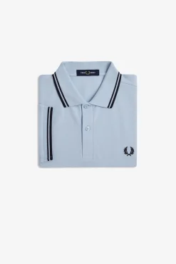Fred Perry Polos-Polo piqué masculina de manga curta Azul