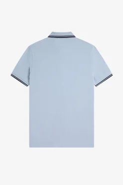 Fred Perry Polos-Polo piqué masculina de manga curta Azul