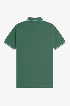Fred Perry Polos-Polo piqué masculina de manga curta Verde