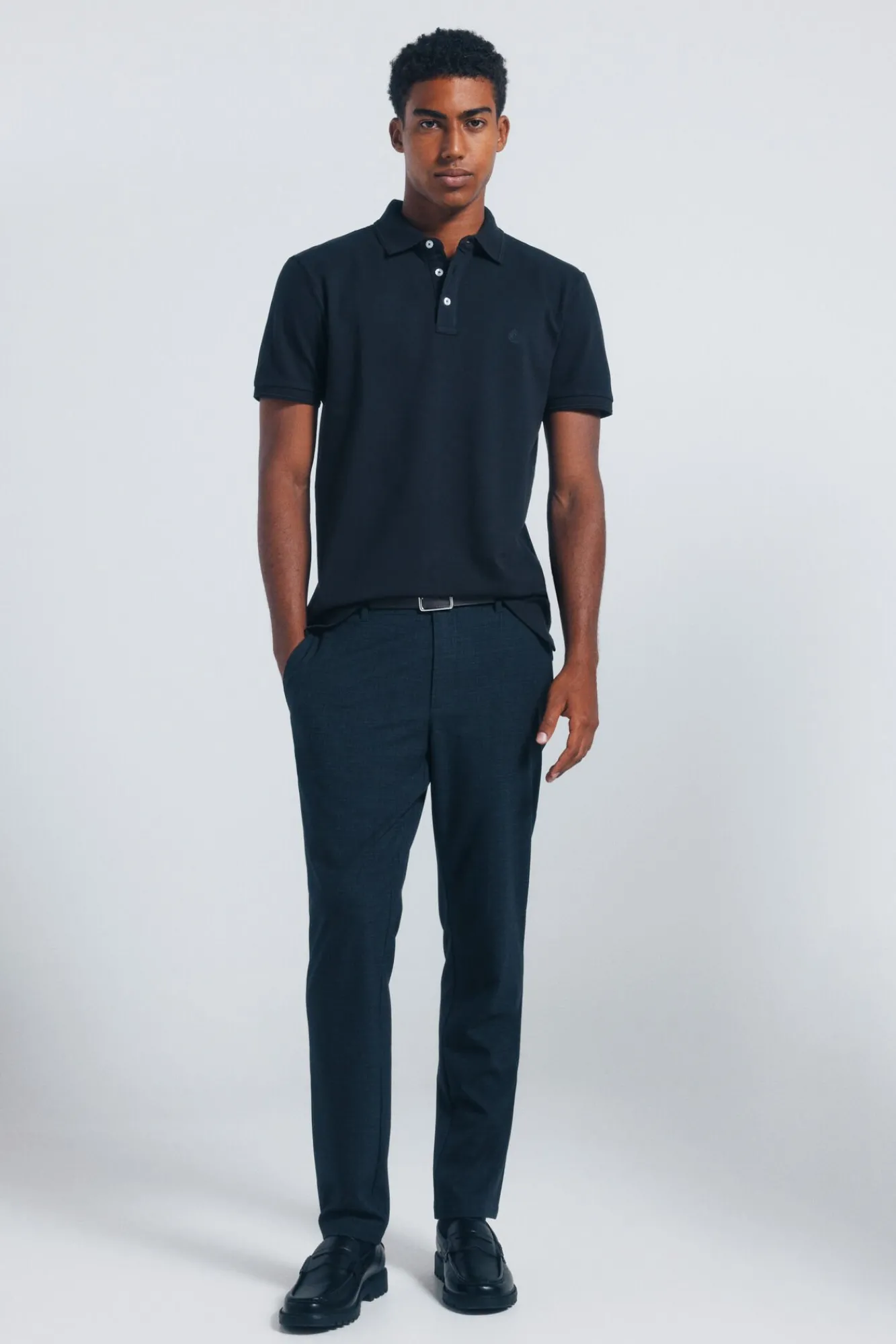 Springfield Polos-Polo piqué slim fit preto