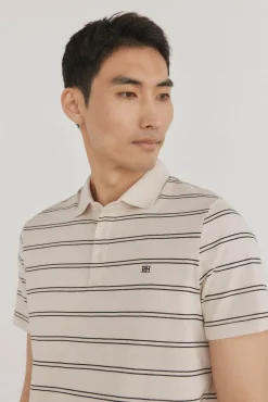 Pedro del Hierro Polos-Polo às riscas Beige