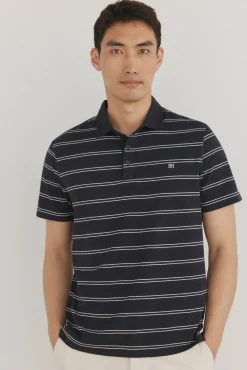 Pedro del Hierro Polos-Polo às riscas Azul