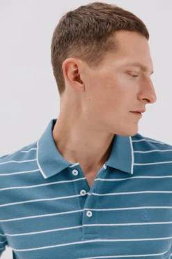 Cortefiel Polos-Polo às riscas Azul
