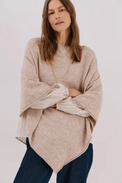 Cortefiel Sobretudos-Poncho de toque suave Tostado