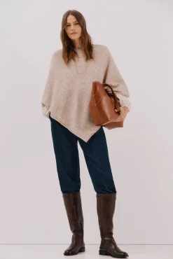 Cortefiel Sobretudos-Poncho de toque suave Tostado