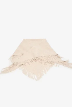 Cortefiel Cachecol-Poncho franjas Ecru