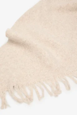 Cortefiel Cachecol-Poncho franjas Ecru