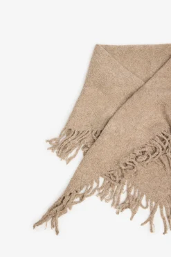 Cortefiel Cachecol-Poncho franjas Castanho