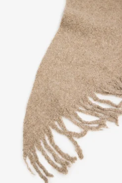 Cortefiel Cachecol-Poncho franjas Castanho