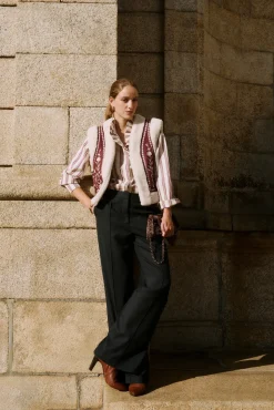 Hoss Intropia Calças-Poppy. Calça retas Preto