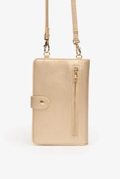 Cortefiel Malas-Porta-celular carteira carteira dourada Dourado
