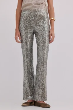 Hoss Intropia Calças-Priscila. Calças de lantejoulas Cinzento
