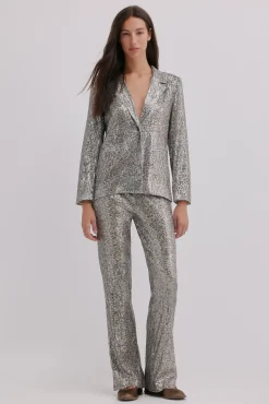 Hoss Intropia Calças-Priscila. Calças de lantejoulas Cinzento