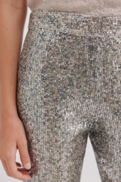 Hoss Intropia Calças-Priscila. Calças de lantejoulas Cinzento