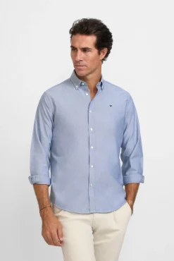 Silbon Camisas-Raquete de camisa esportiva Oxford Azul
