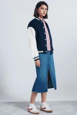 Springfield Blusas-riscas curta listrada vermelho