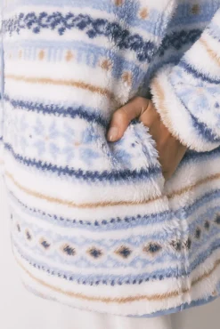 Women'secret Roupões-Robe com capuz e bordas do Snoopy azul