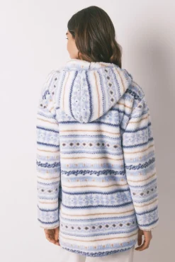 Women'secret Roupões-Robe com capuz e bordas do Snoopy azul