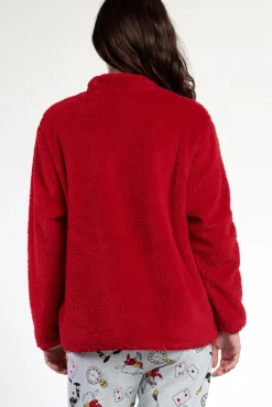 Admas Roupões-Robe curta borrego Alicia Wonderland para mulher vermelho