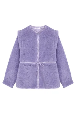 Women'secret Roupões-Robe curto de pele de borrego lilás rosa