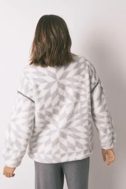 Women'secret Roupões-Robe curto de pelo estampado da Minnie cinzento