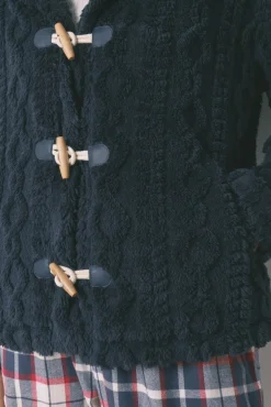 Women'secret Roupões-Robe curto polar com capuz suave azul