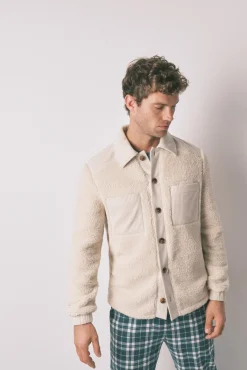 Women'secret Pijamas-Robe de borrego de meia bege