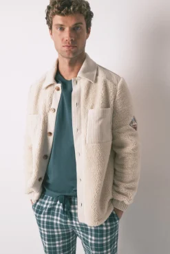 Women'secret Pijamas-Robe de borrego de meia bege