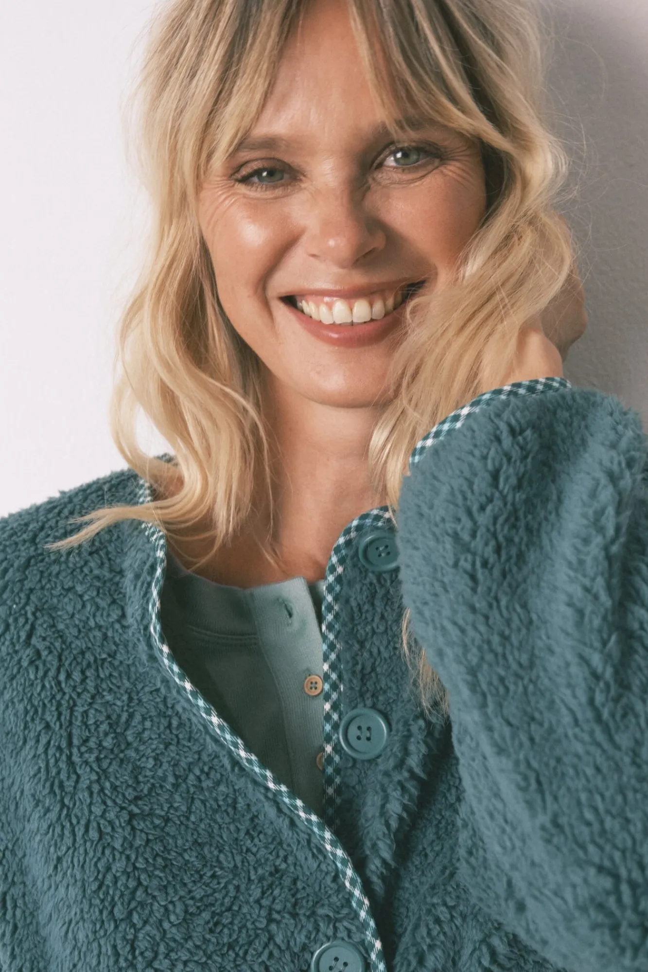 Women'secret Roupões-Robe estilo túnica de pelo verde