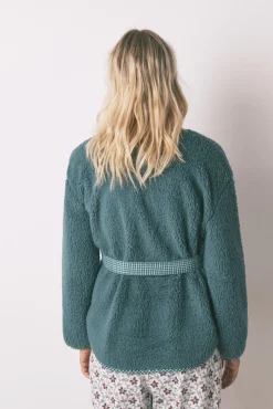 Women'secret Roupões-Robe estilo túnica de pelo verde