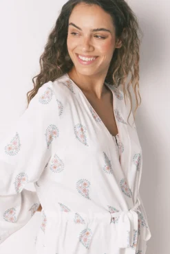 Women'secret Maternidade|Roupões-Robe longo "maternity" com estampa floral bege