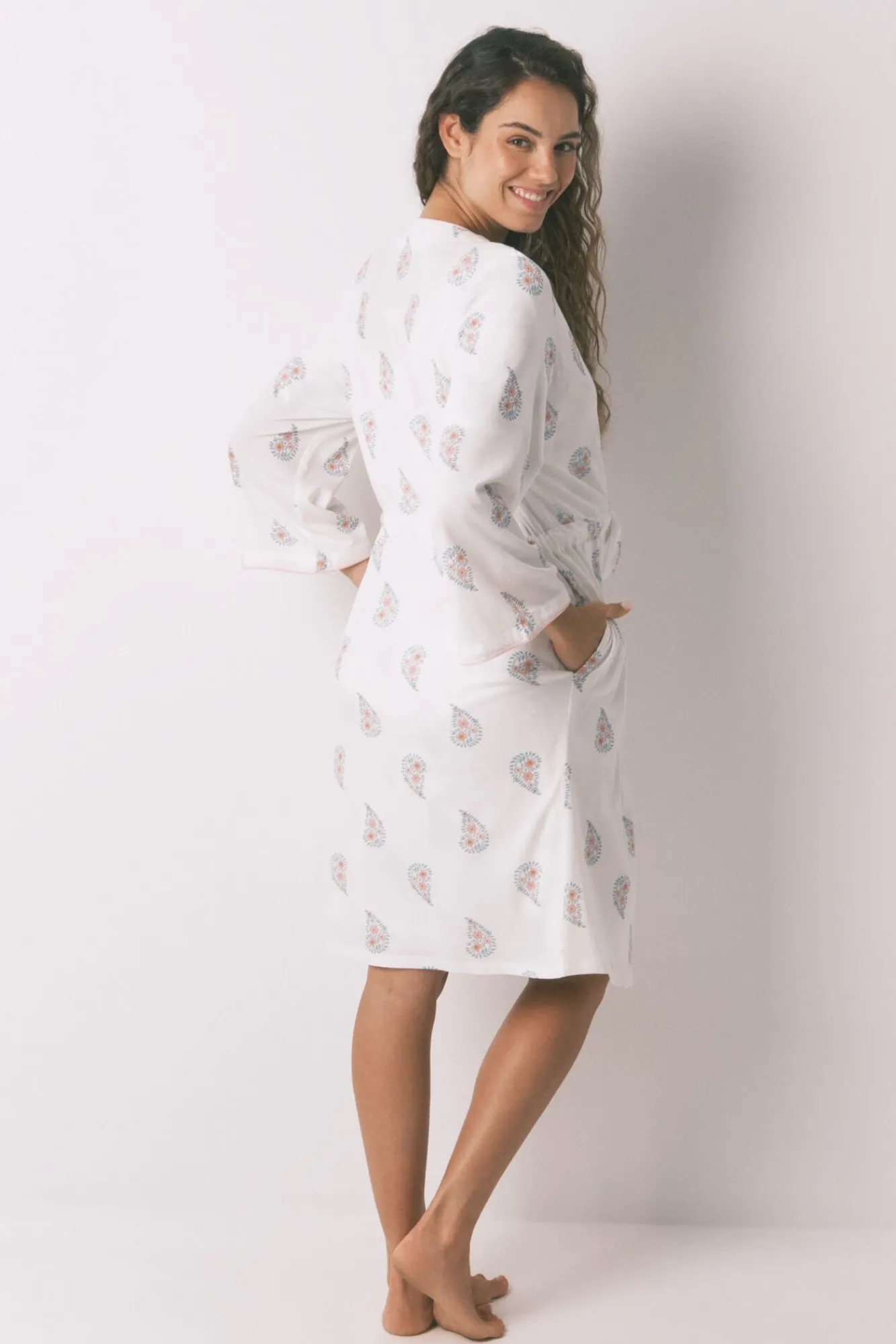 Women'secret Maternidade|Roupões-Robe longo "maternity" com estampa floral bege