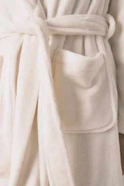 Women'secret Roupões-Robe midi de polar branca bege