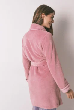 Women'secret Roupões-Robe midi de polar rosa