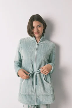 Women'secret Roupões-Robe midi tecido polar verde