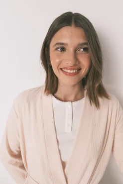 Women'secret Roupões-Robe robe canelado rosa