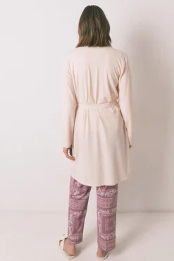 Women'secret Roupões-Robe robe canelado rosa