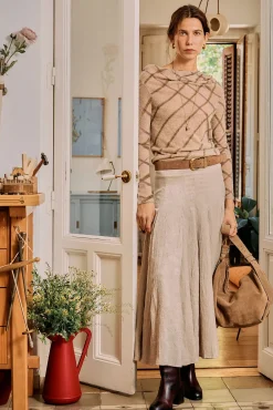 Hoss Intropia Saias-Rosa. Saia Godets Cinzento